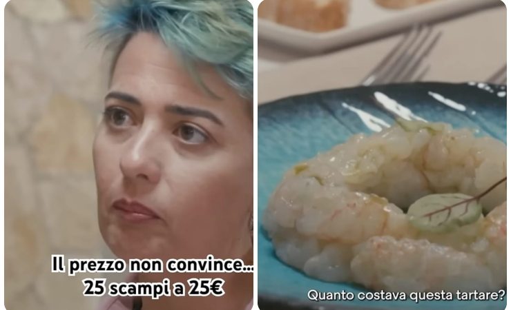 titolare e piatto di scampi a 4 ristoranti
