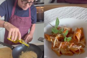 Bruno Barbieri e pasta col pomodoro