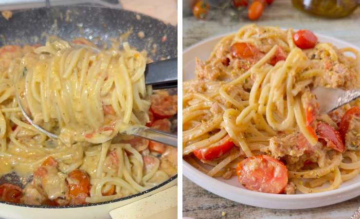 collage pasta al tonno pesto pistacchi