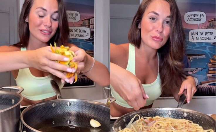 Ragazza fa la pasta
