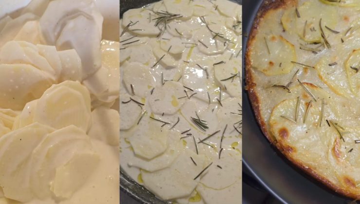 Preparazione di una schiacciata di patate