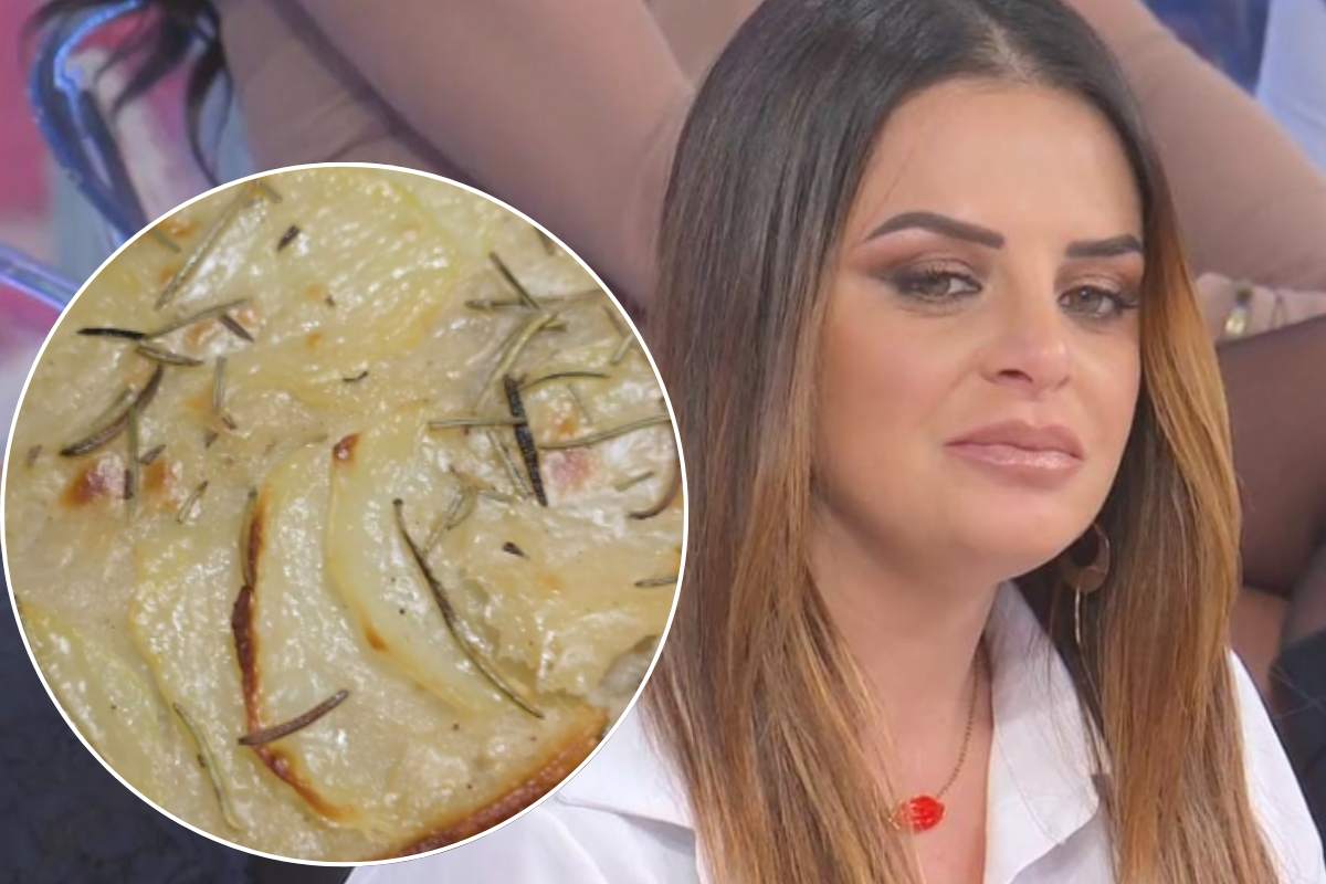 Collage di Roberta Di Padua e una schiacciata di patate